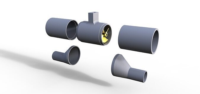 QUERSTRAHLRUDER BOW THRUSTER 3D print model