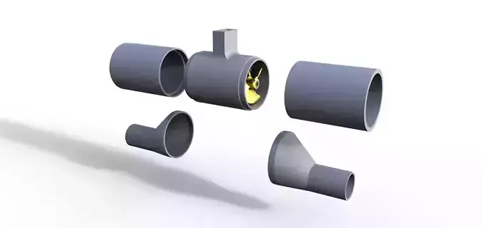 QUERSTRAHLRUDER BOW THRUSTER 3D print model