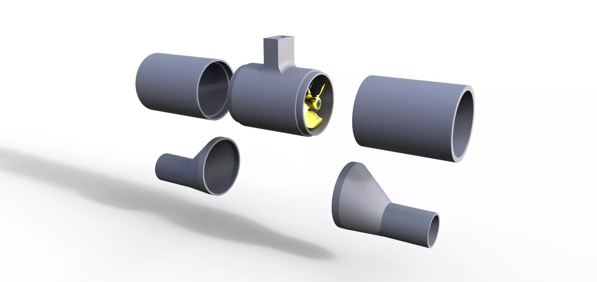 QUERSTRAHLRUDER BOW THRUSTER 3D print model_0