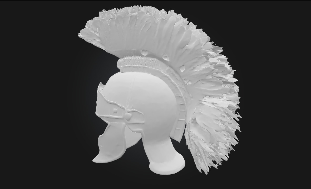 Centurion Glory Roman Officer Helmet Model 3D model_8