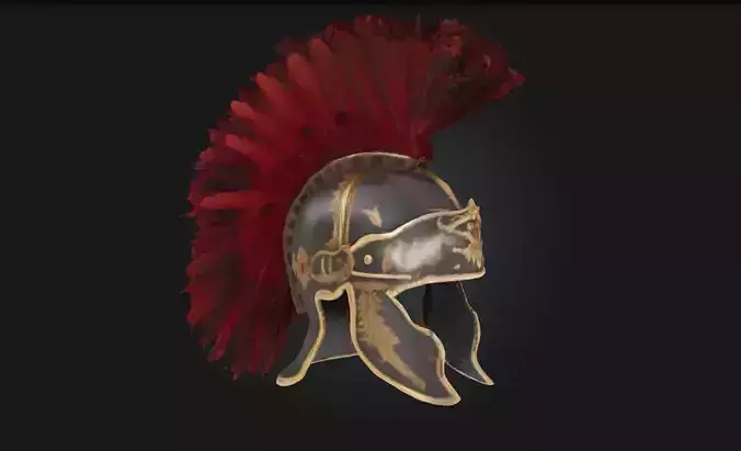 Centurion Glory Roman Officer Helmet Model 3D model