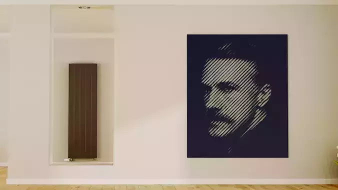 Halftone wall sticker Christoph Waltz 3D print model