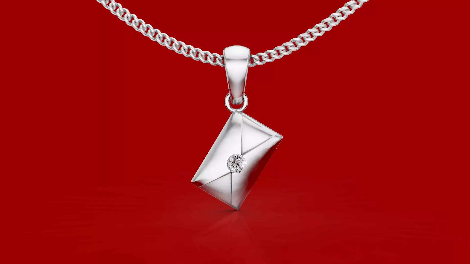 Envelope pendant printable gold jewelry printable 3D model 3D print model