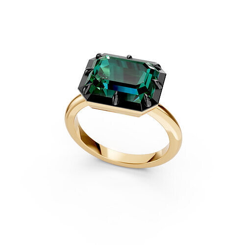 Emerald Pave Ring 3D print model