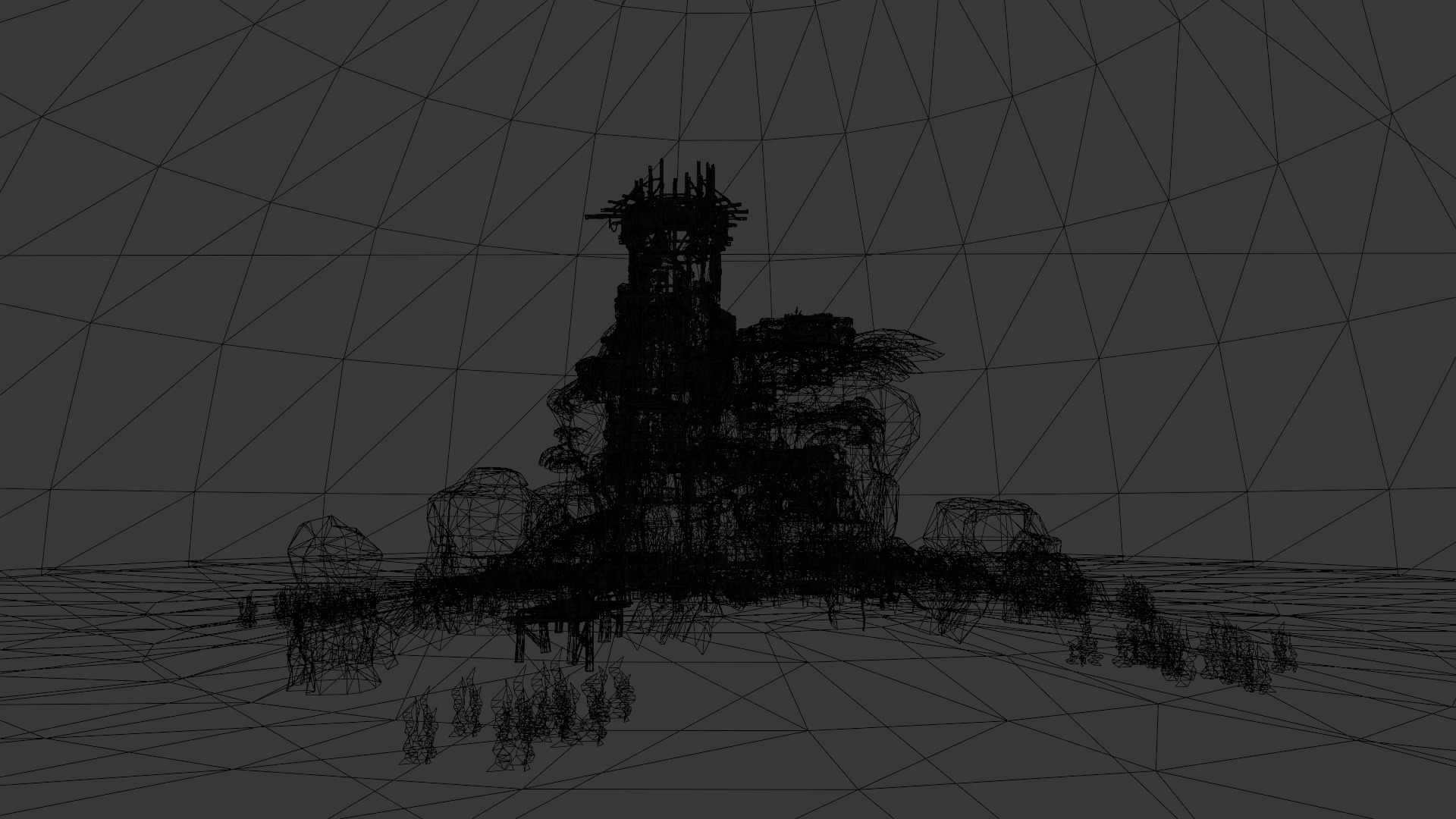 Island with house 3D model_7