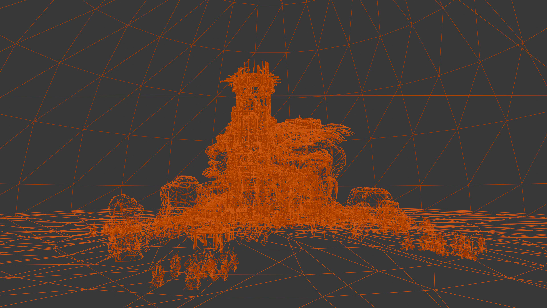 Island with house 3D model_6