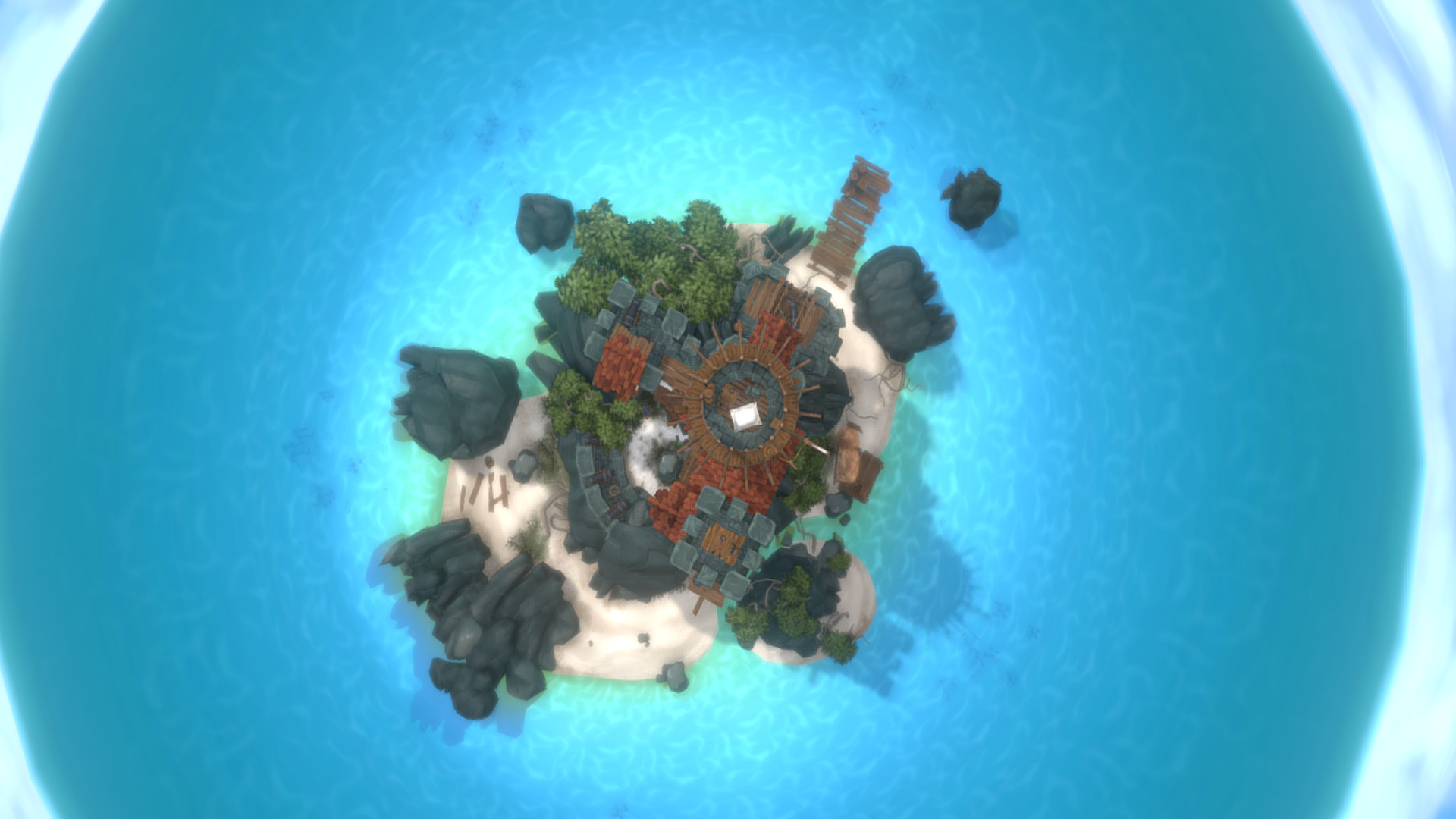 Island with house 3D model_5