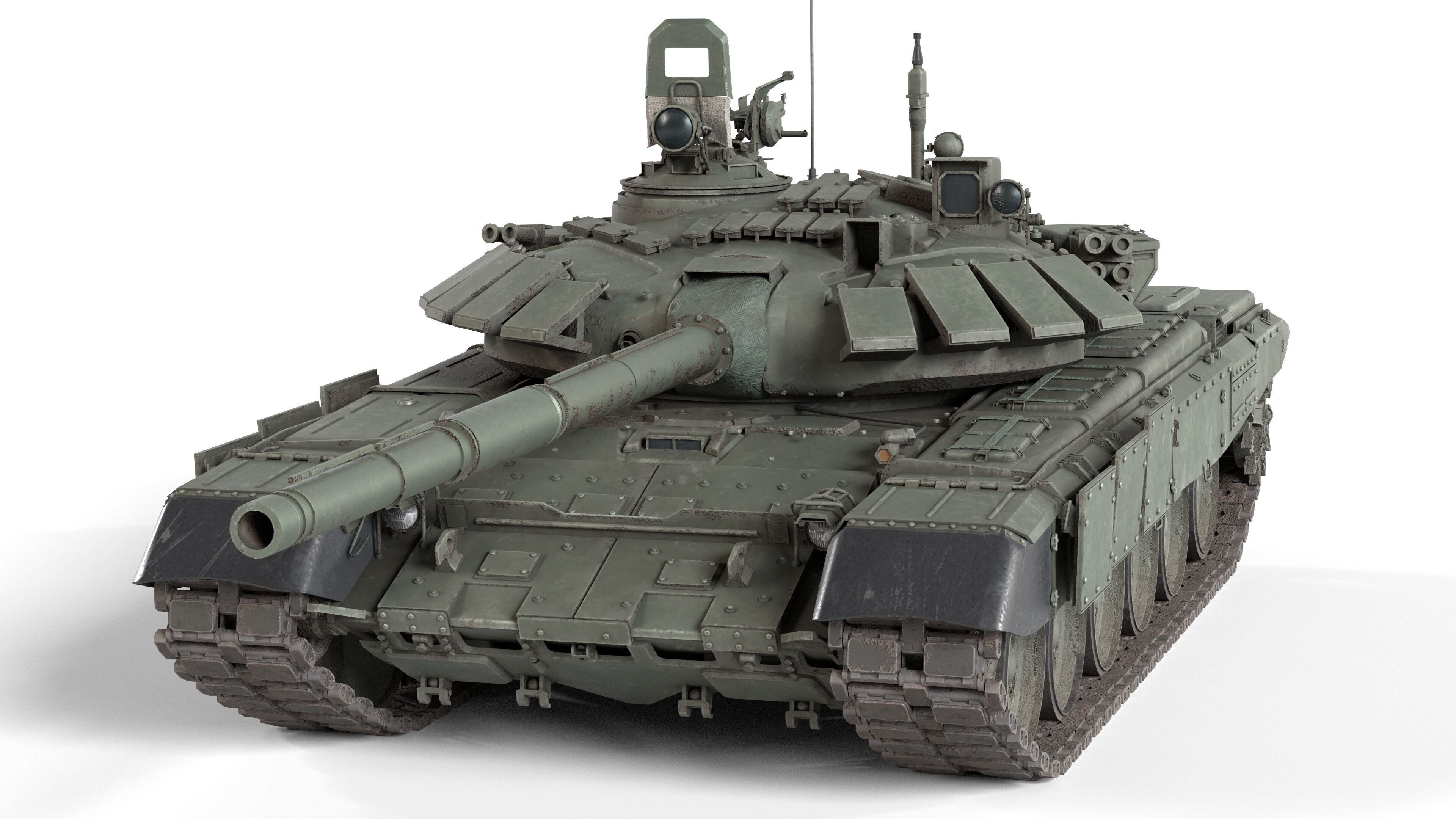 T 72 B3 Main Battle Tank Low-poly 3D model_2