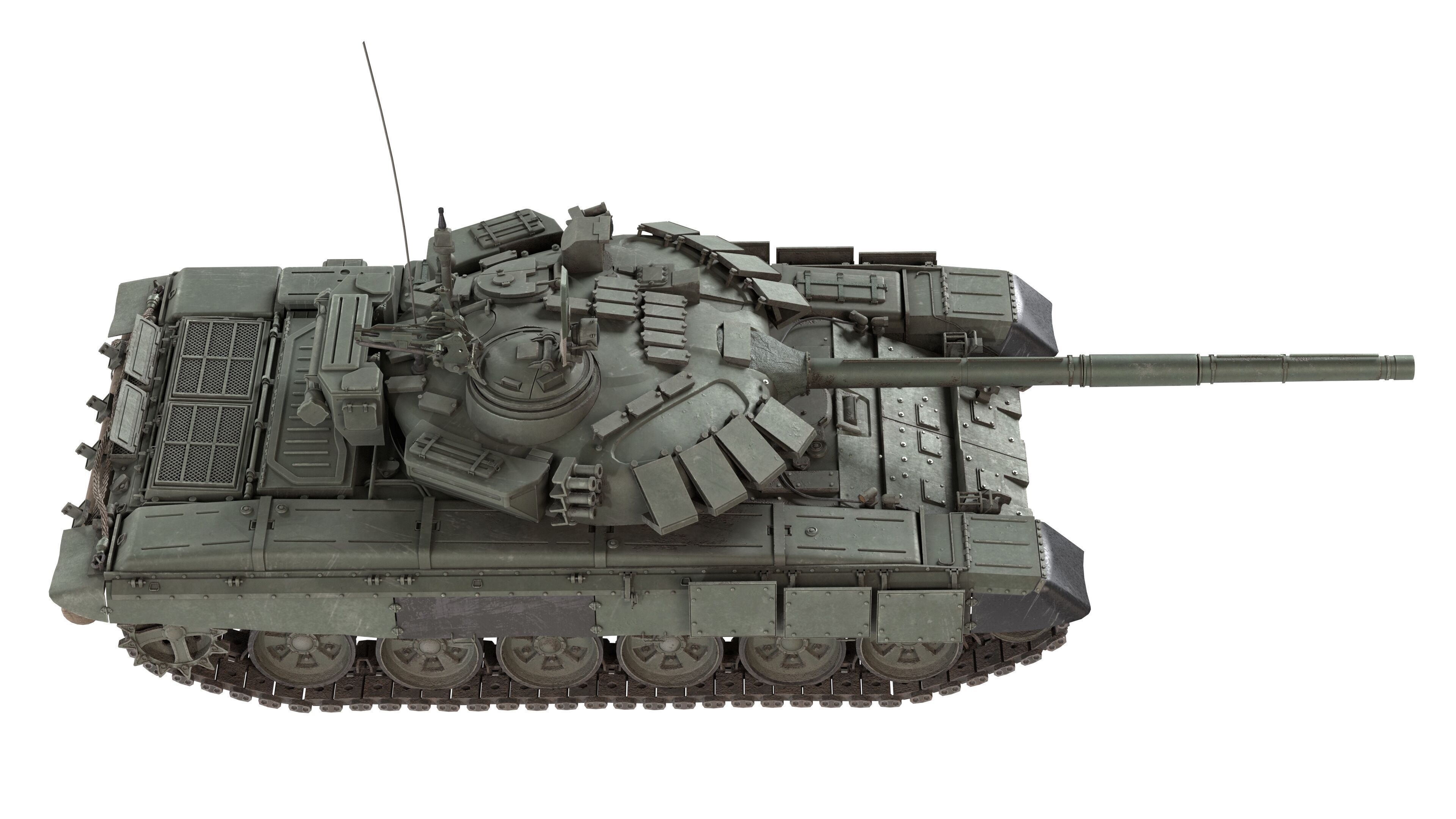 T 72 B3 Main Battle Tank Low-poly 3D model_3