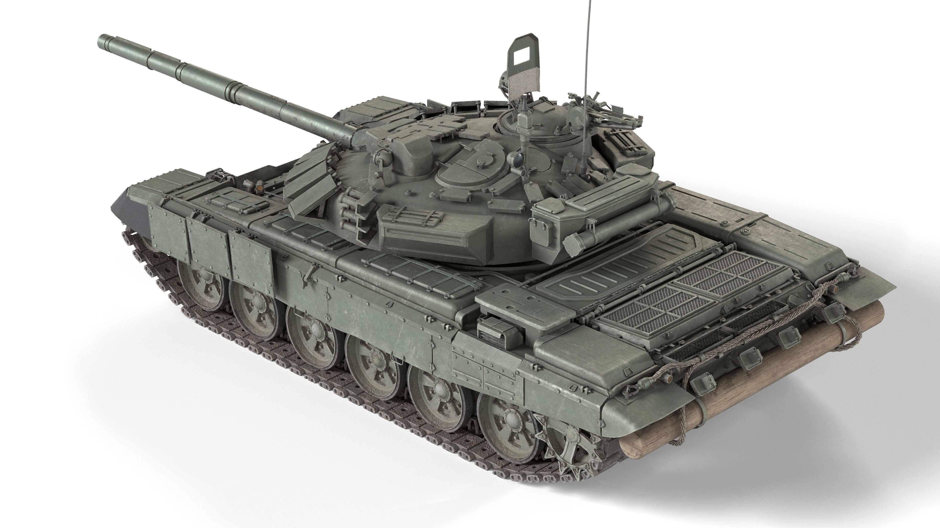 T 72 B3 Main Battle Tank Low-poly 3D model_1