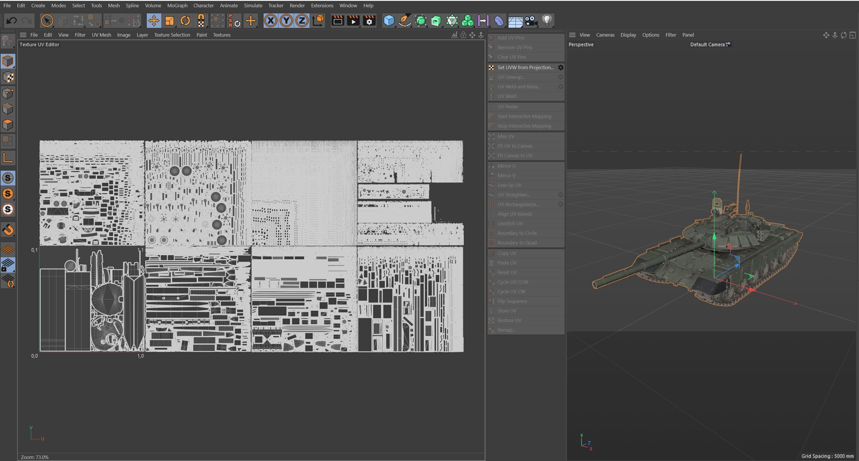 T 72 B3 Main Battle Tank Low-poly 3D model_9