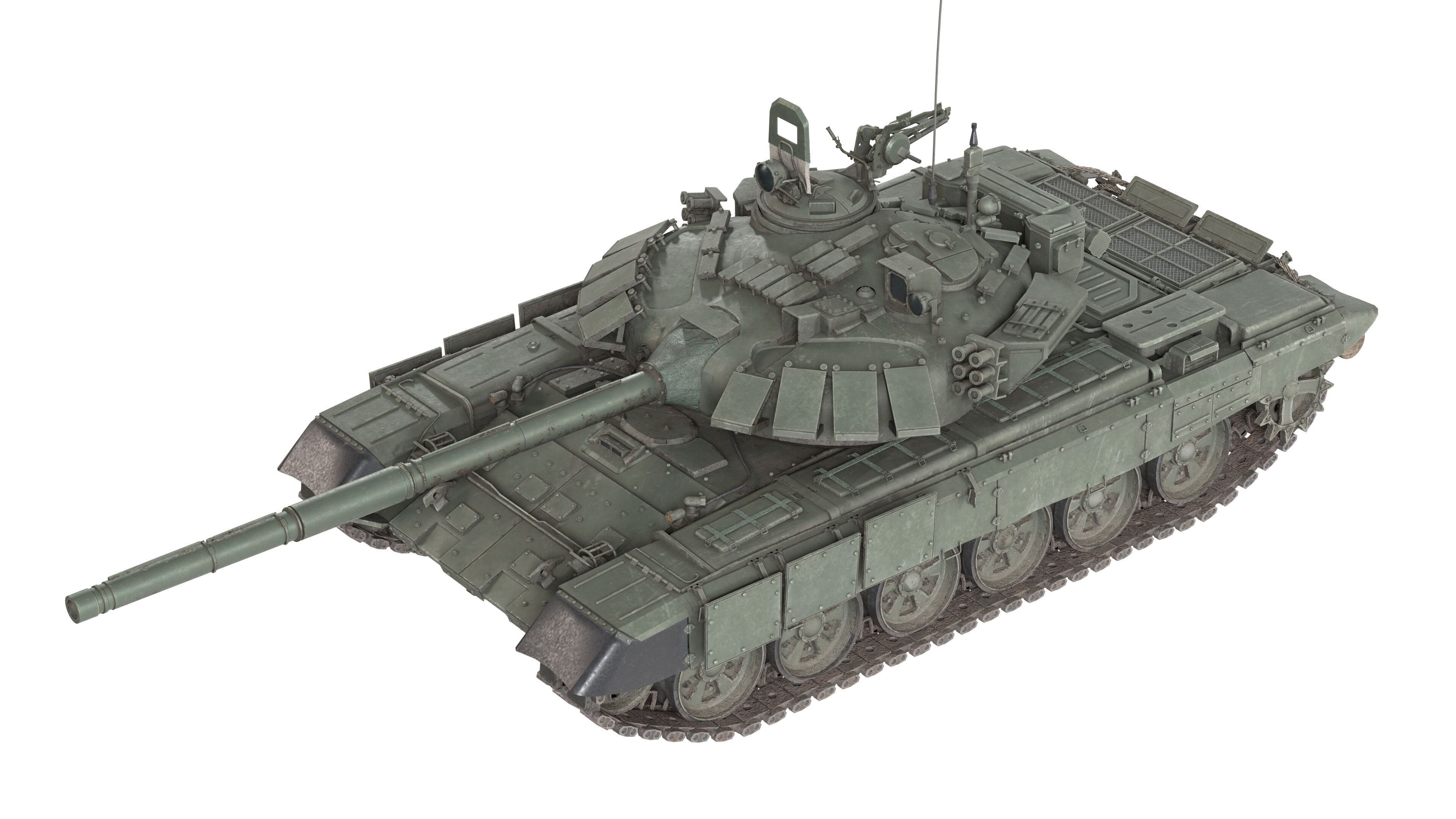T 72 B3 Main Battle Tank Low-poly 3D model_6