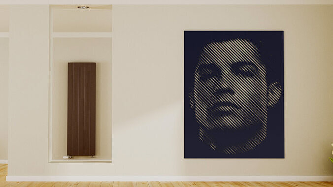 Halftone wall sticker Cristiano Ronaldo 3D print model