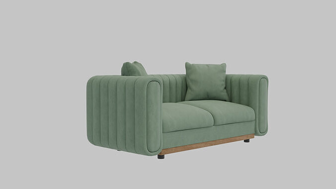 Modern Cozy Sofa 3D model 5
