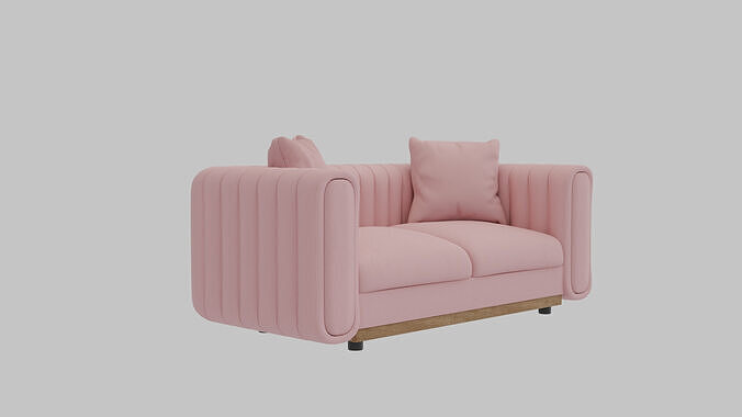 Modern Cozy Sofa 3D model 6