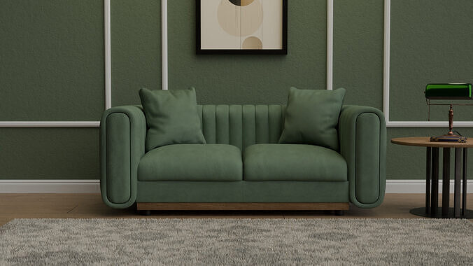 Modern Cozy Sofa 3D model 2