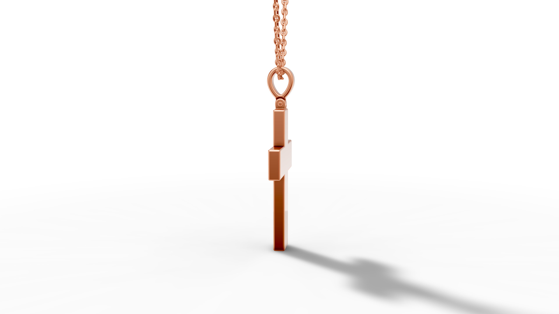 29mm Diamond Cross 3 Gem Rows  Classic Cross Pendant  3D print model_20