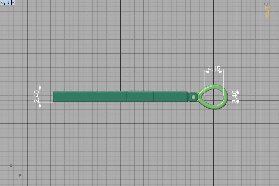 29mm Diamond Cross 3 Gem Rows  Classic Cross Pendant  3D print model_43