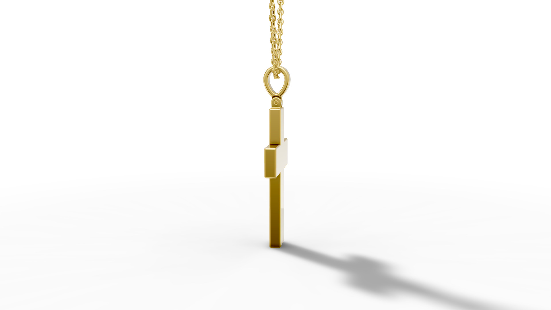 29mm Diamond Cross 3 Gem Rows  Classic Cross Pendant  3D print model_21