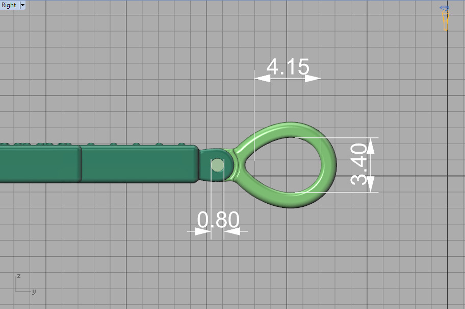 29mm Diamond Cross 3 Gem Rows  Classic Cross Pendant  3D print model_13