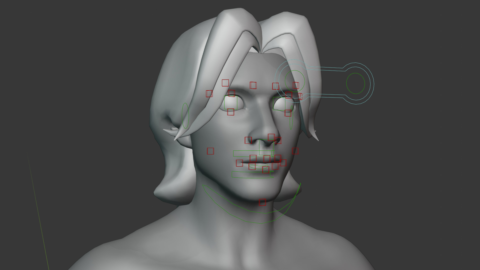 Stylized Male Body Base IK FK Rig Face Rig Game Animation Ready Low-poly 3D model_21