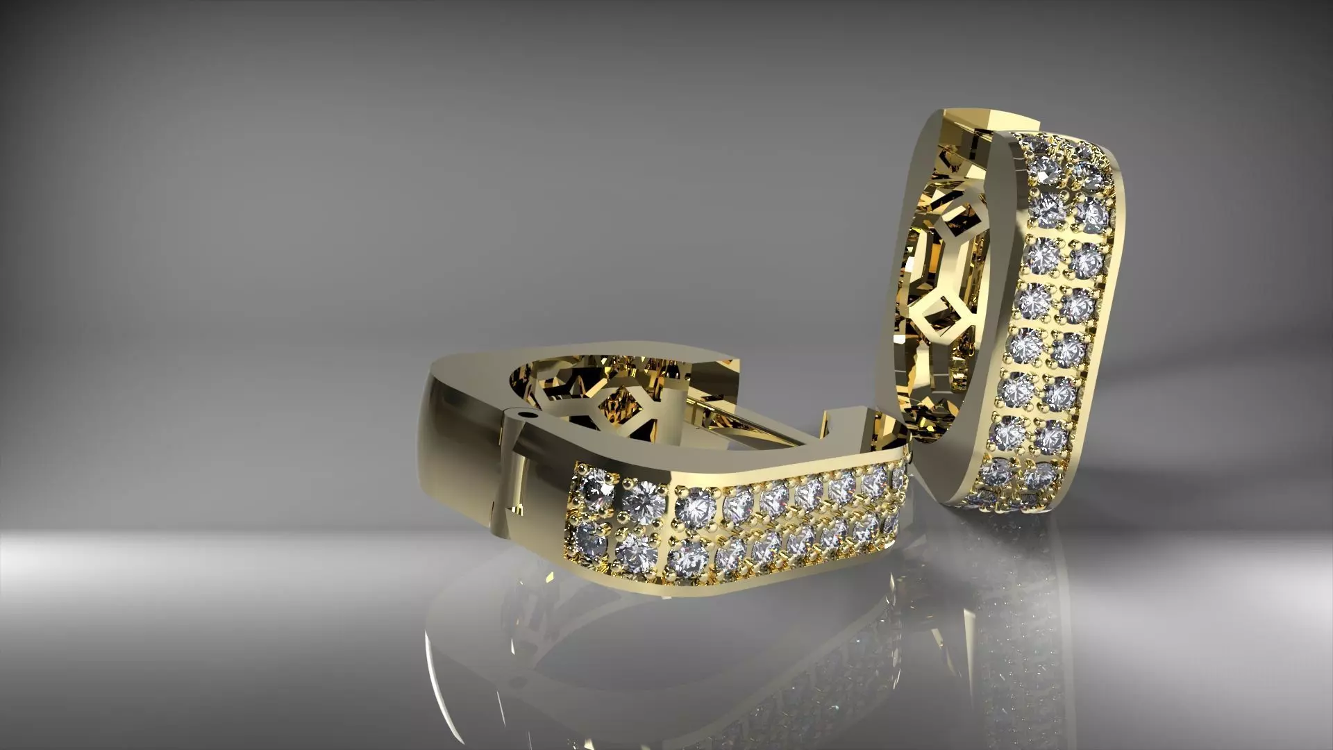 earrings 3D print model_0