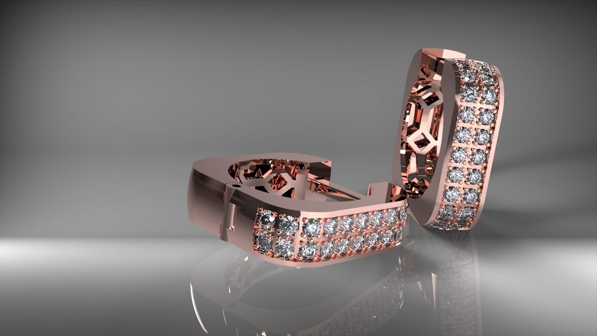 earrings 3D print model_1