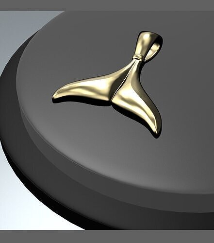 Shark tail pendant  Free 3D print model