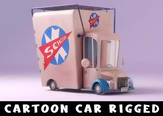 Cartoon Car Rigged