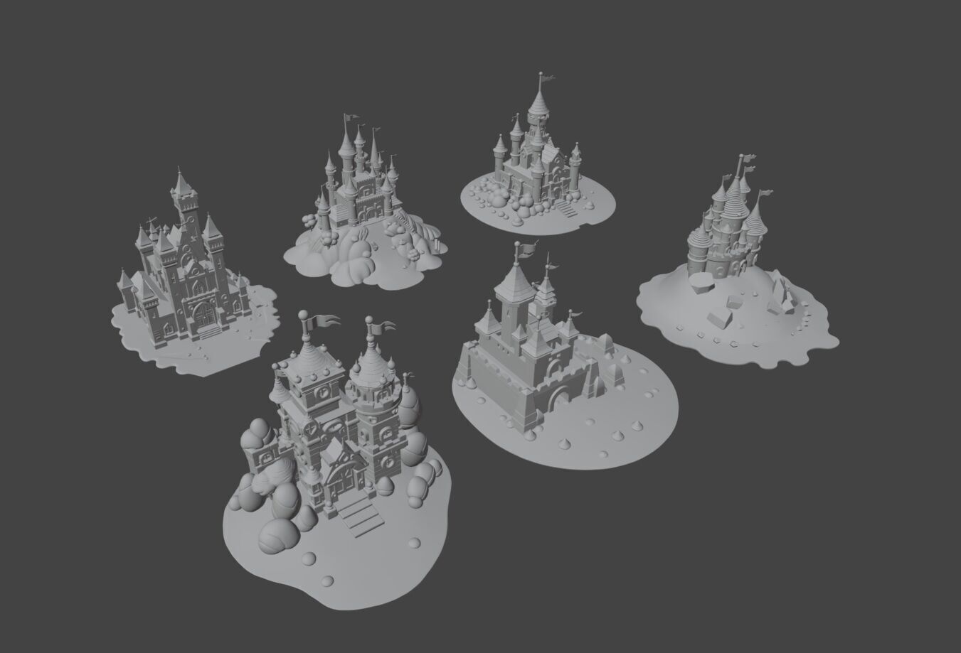 Castle Pack Low-poly 3D model_6