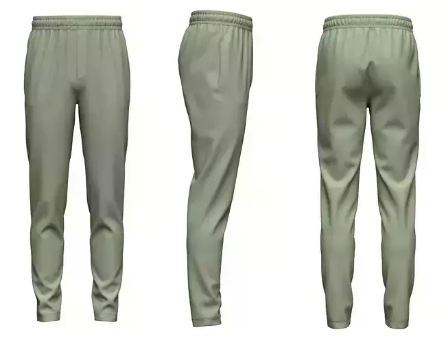 Knit Ribbed Jogger 3D model 3D model