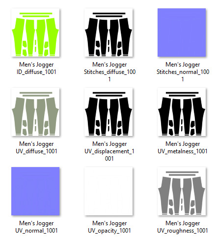 Knit Ribbed Jogger 3D model 3D model_2