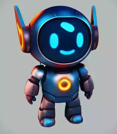  Futuristic Stylized Companion Bot 
