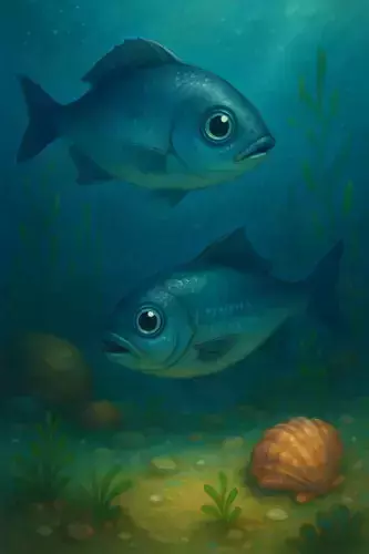 Fantasy Underwater Fish Illustration