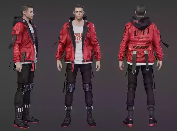 Rigged Fashion techwear man scifi  future v2