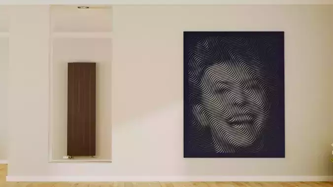Halftone wall sticker David Bowie 3D print model