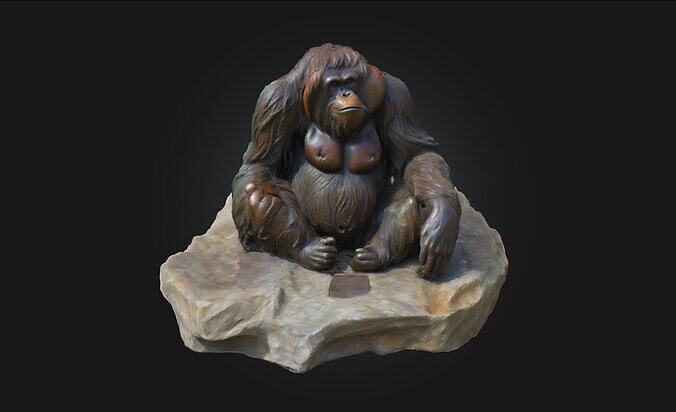 Orangutan Serenity Realistic Primate Model 3D model