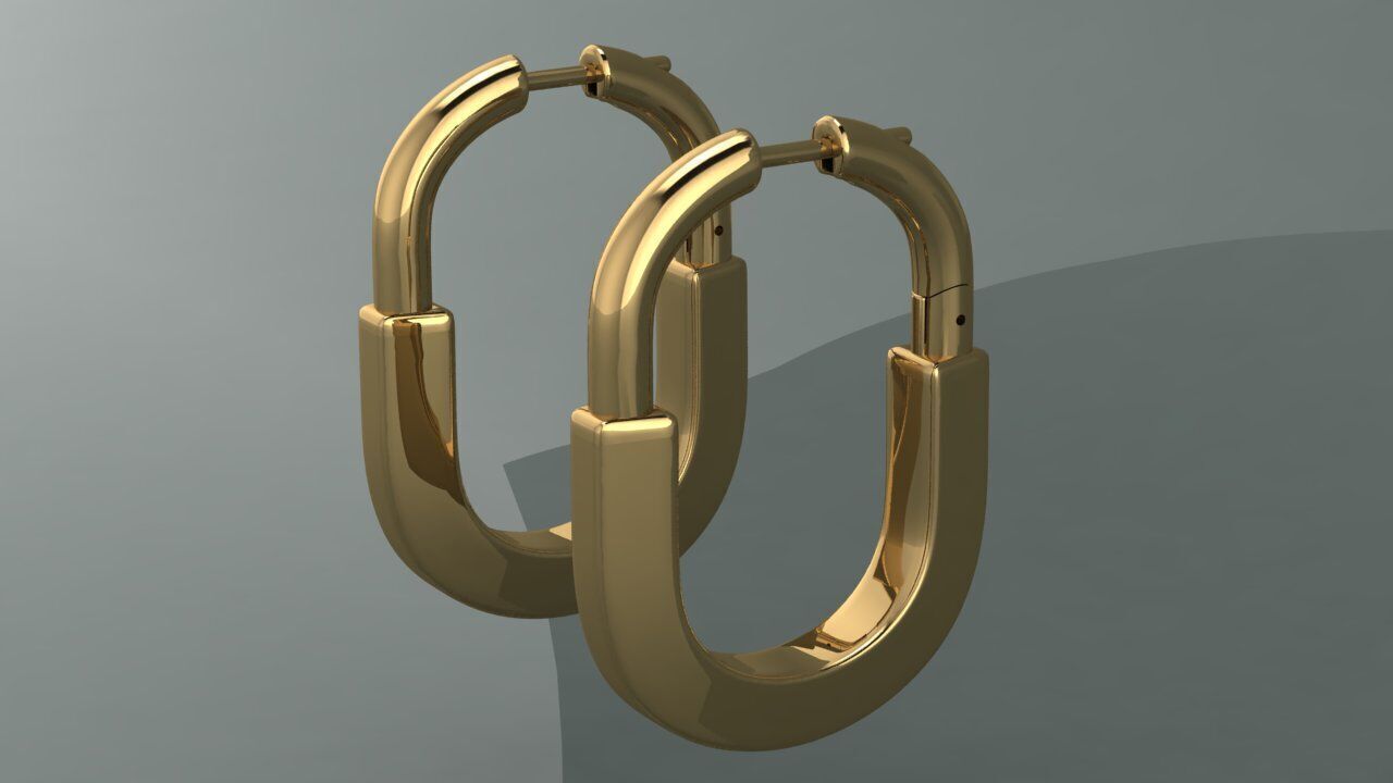 Earrings Tiffany 3D print model_3