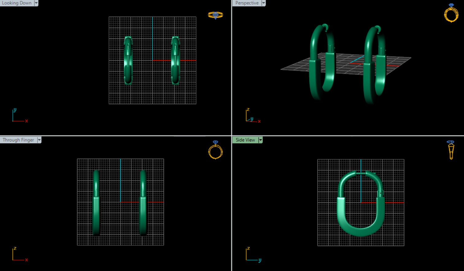 Earrings Tiffany 3D print model_8
