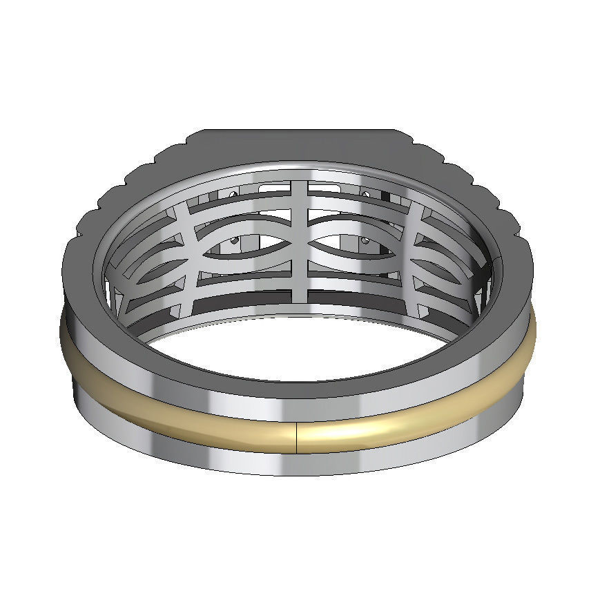 Mens ring model with black onyx 002 3D print model_3