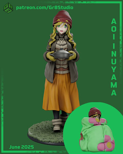 Aoi Inuyama Yuru Camp 3D print model