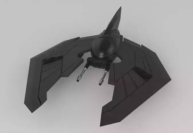 Sci-Fi Alien Fighter Space Ship 3D model