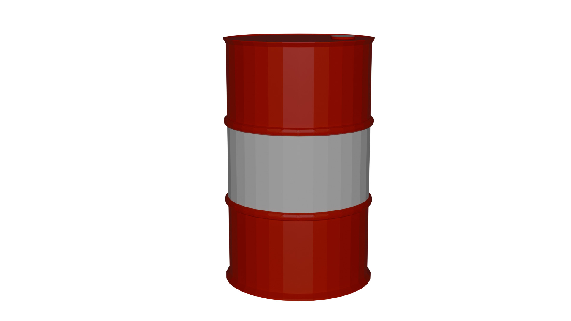 Industrial Metal Barrel 3D Model  Low Poly Low-poly 3D model_2