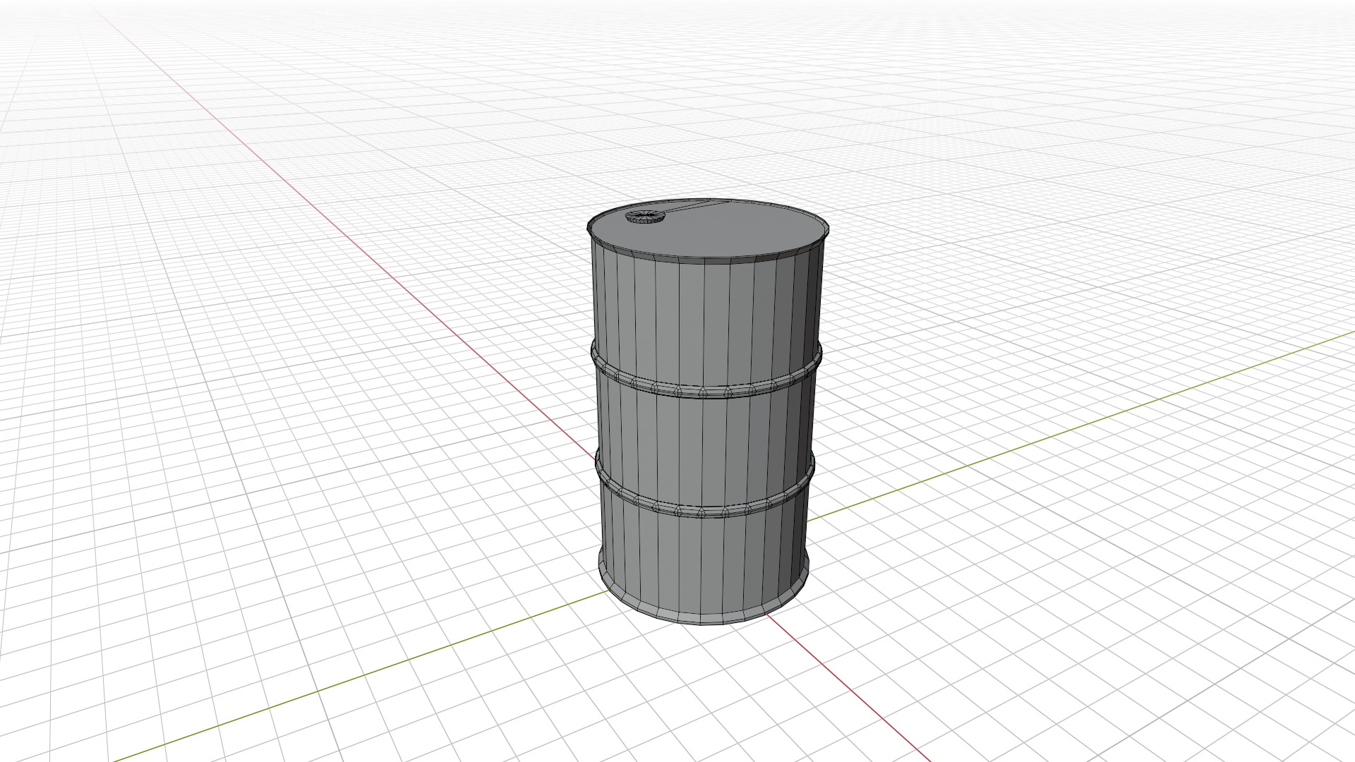 Industrial Metal Barrel 3D Model  Low Poly Low-poly 3D model_8