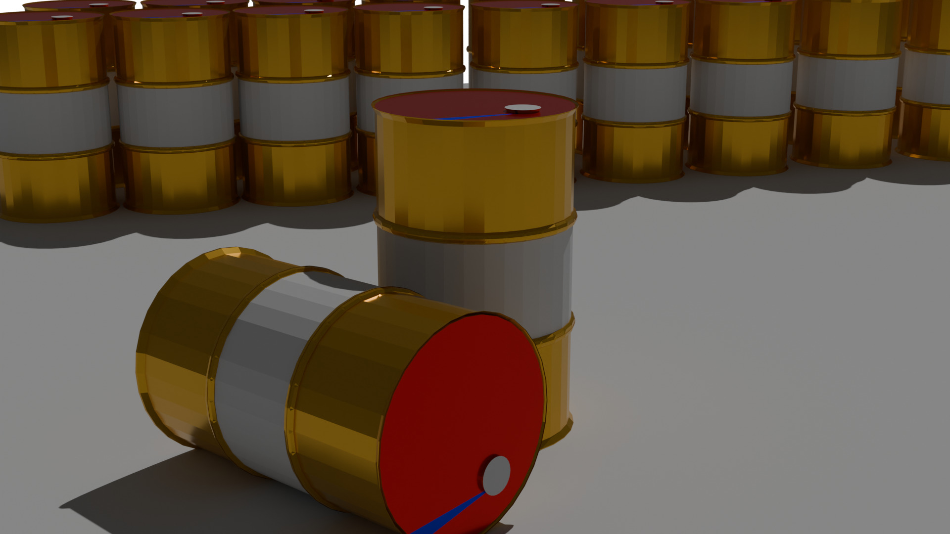 Industrial Metal Barrel 3D Model  Low Poly Low-poly 3D model_3