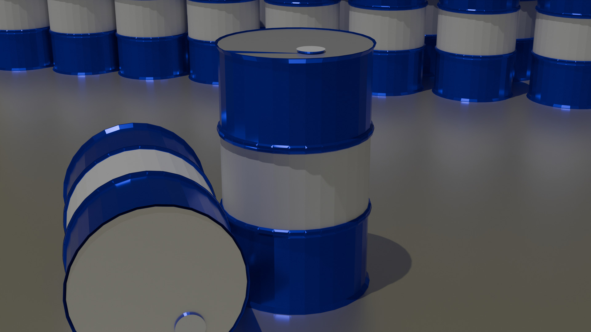Industrial Metal Barrel 3D Model  Low Poly Low-poly 3D model_1