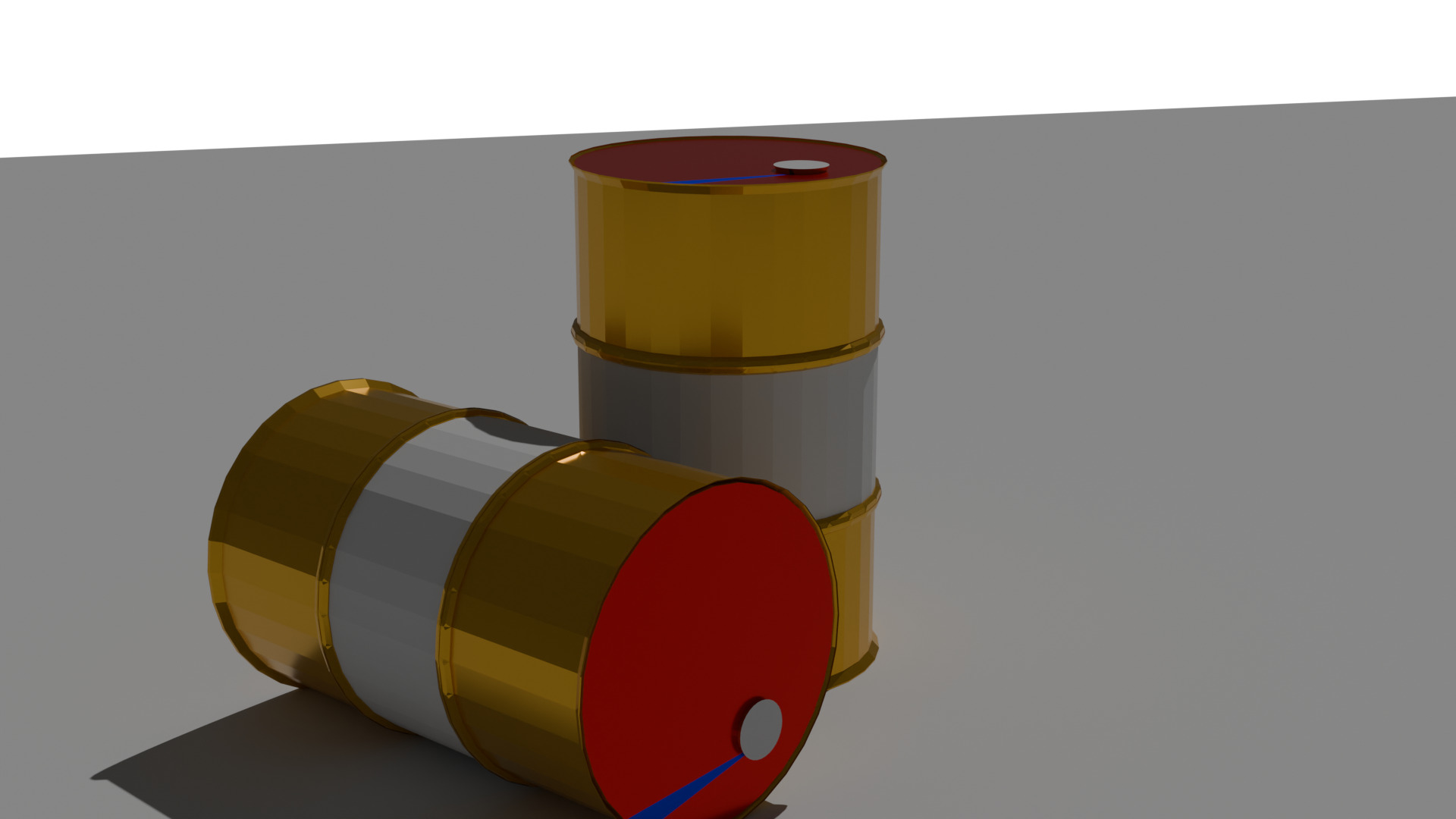 Industrial Metal Barrel 3D Model  Low Poly Low-poly 3D model_4