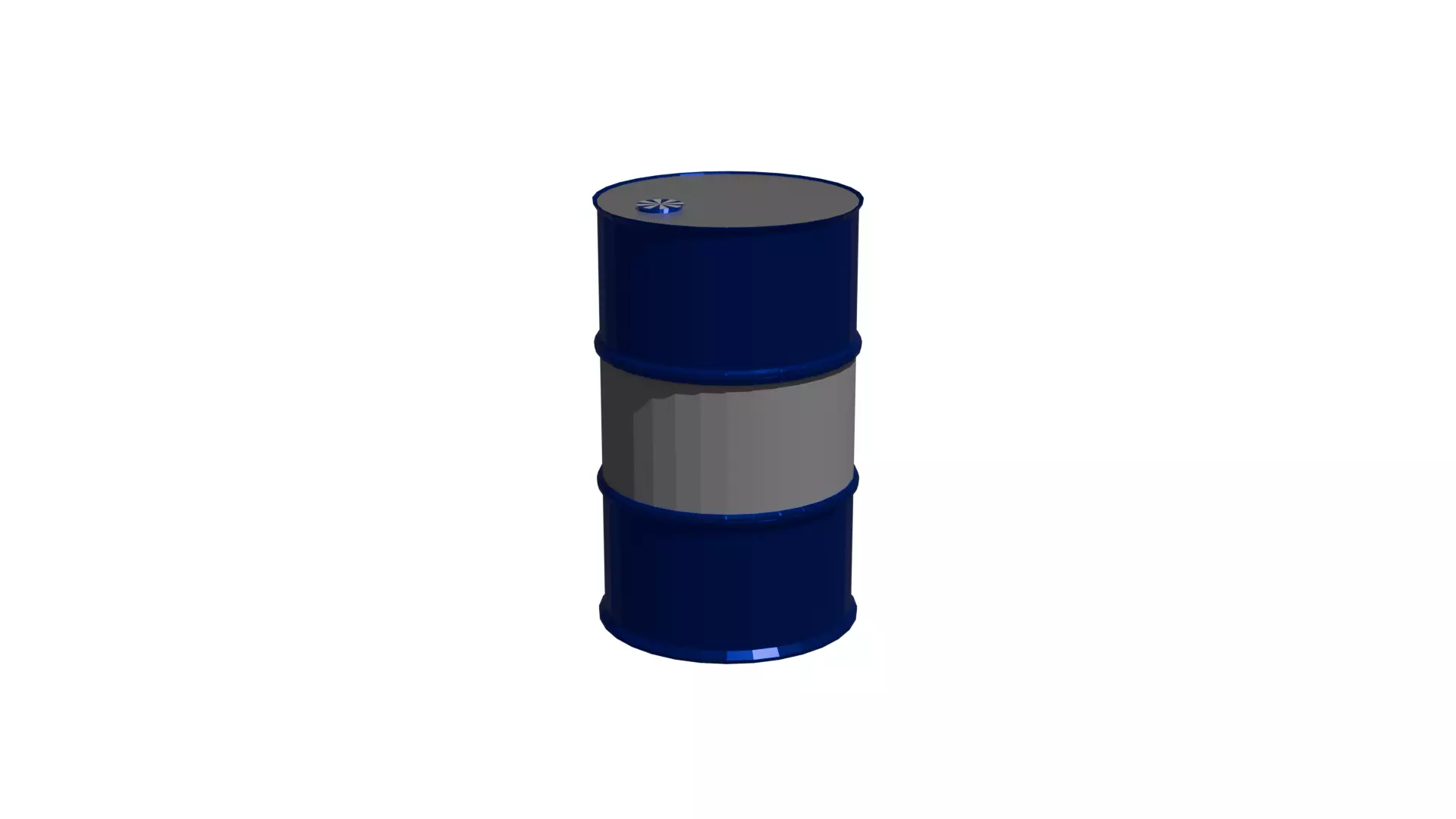Industrial Metal Barrel 3D Model  Low Poly Low-poly 3D model_0