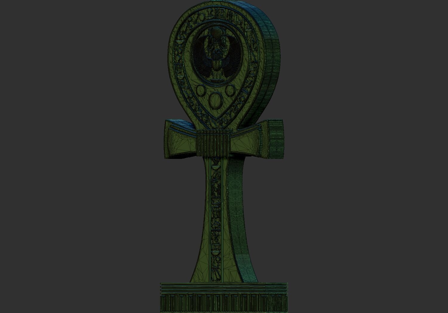 Egyptian pharaoh ankh key 3d printable model 3D print model_7