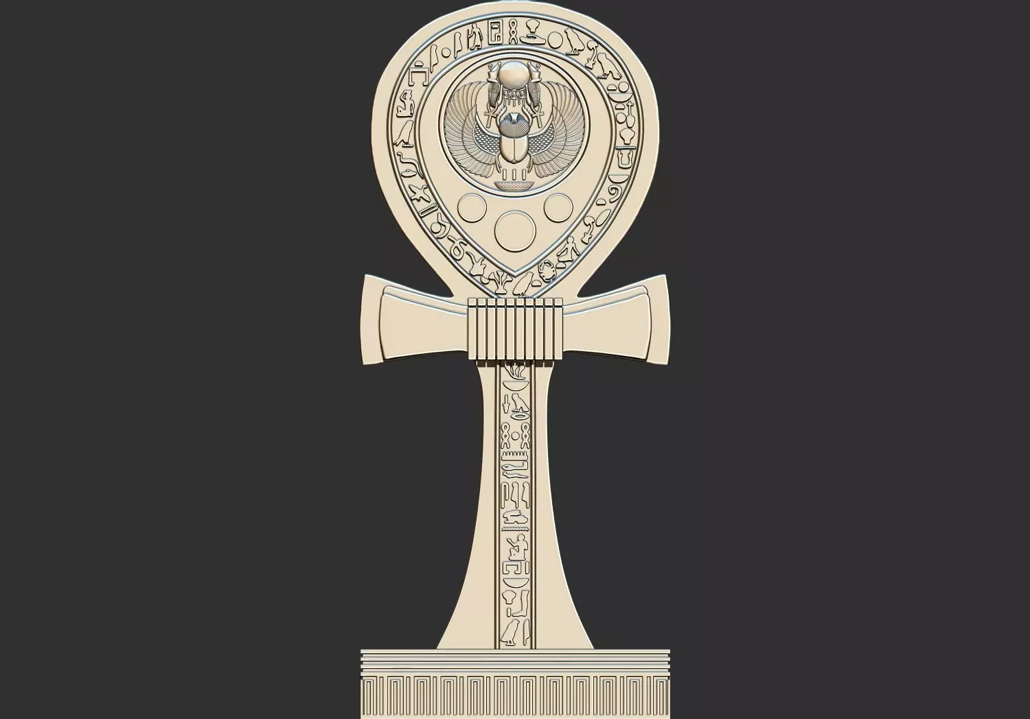 Egyptian pharaoh ankh key 3d printable model 3D print model_0